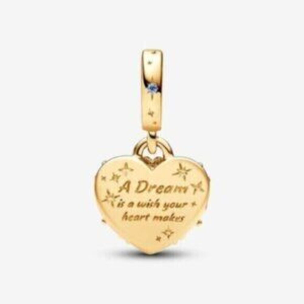Pandora Cinderella's Carriage & Heart Double Dangle Charm - Picture 3 of 3